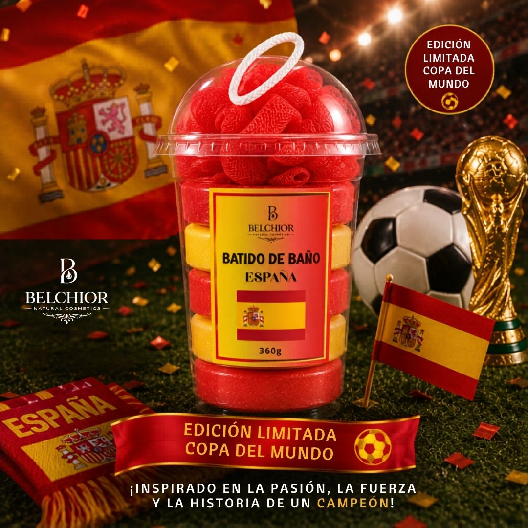 Kit Shake de Banho Espanha 360 g – Edição Limitada Copa do Mundo