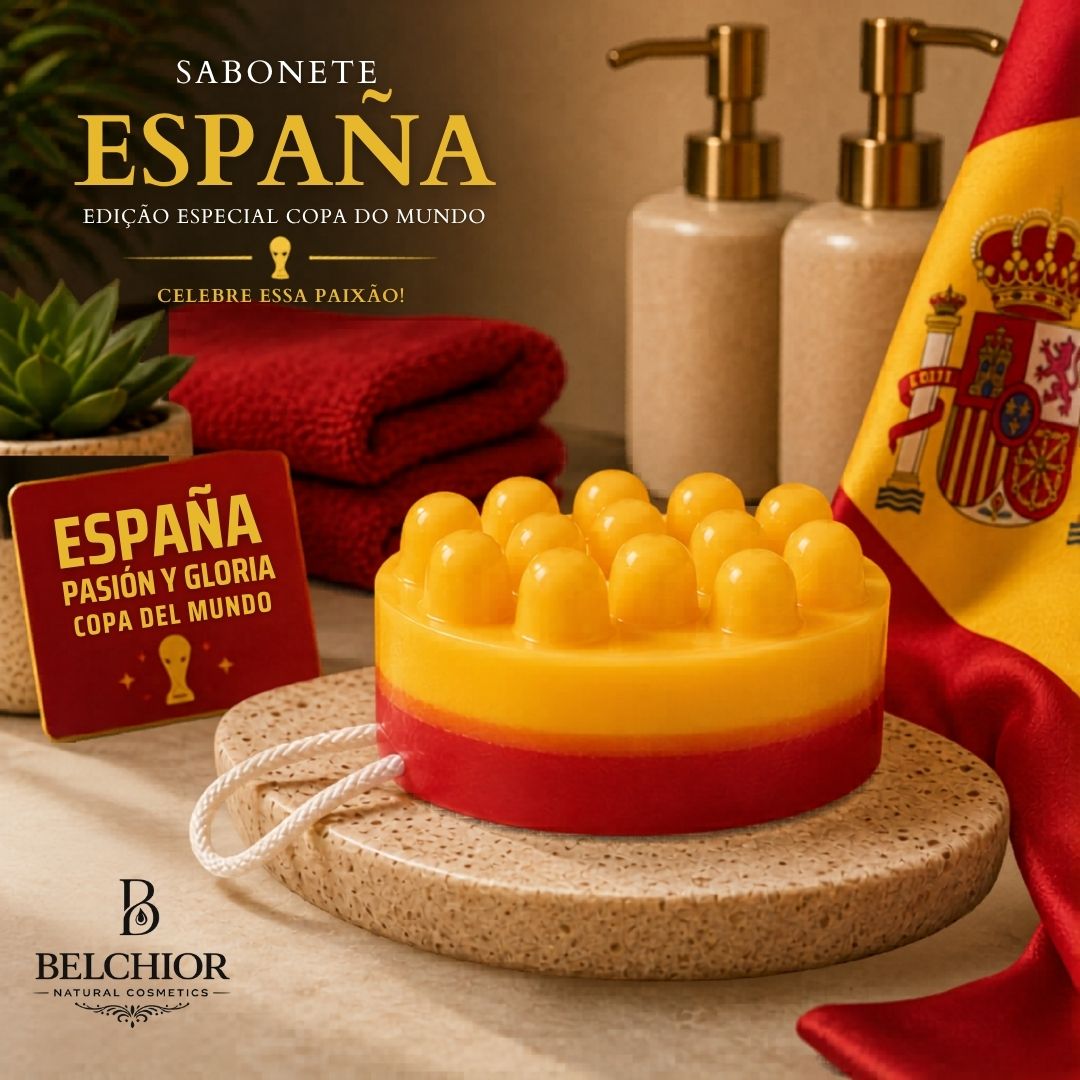 Sabonete Massageador Espanha 140g – Edição Limitada Copa do Mundo