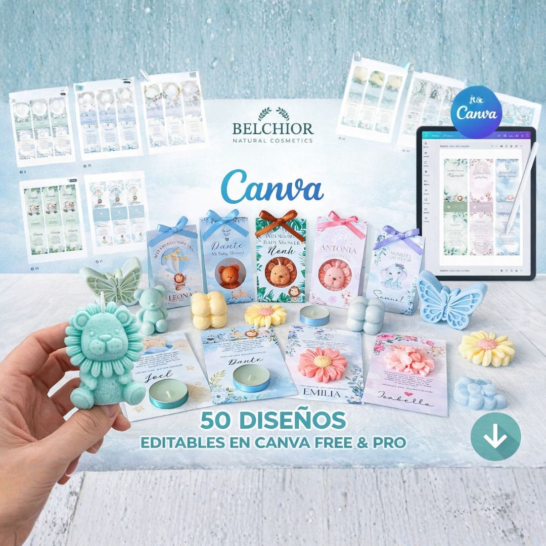 Templates de Animais Editáveis para Velas Artesanais