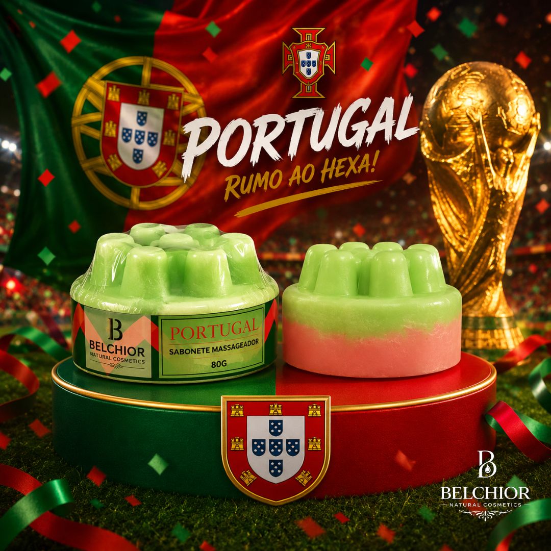 Sabonete Massageador Portugal 80g – Edição Limitada Copa do Mundo