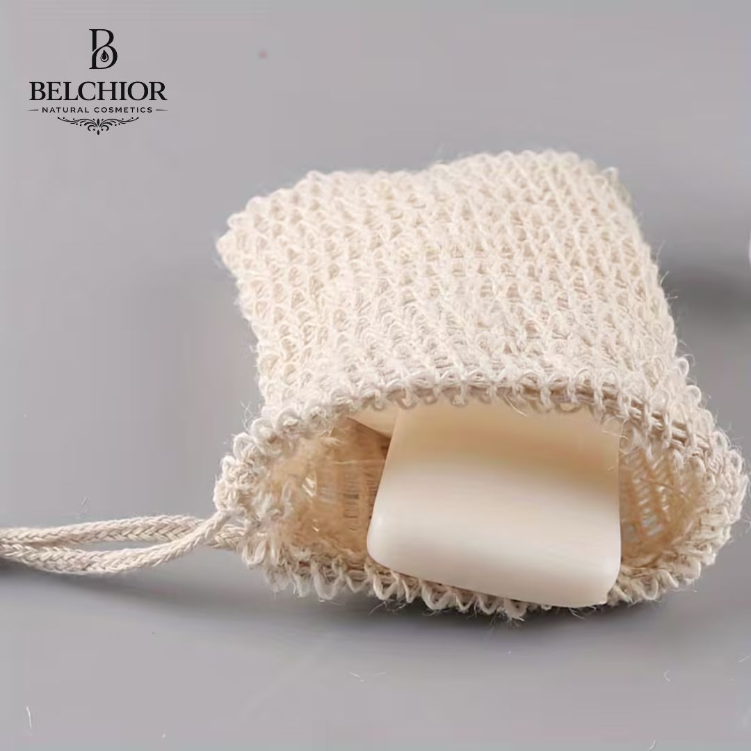 Bolsa de sisal esfoliante para sabonete