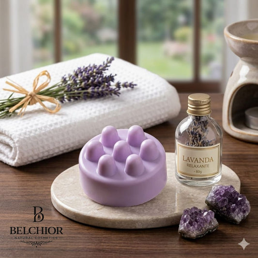 Sabonete Massageador de Lavanda – 80g