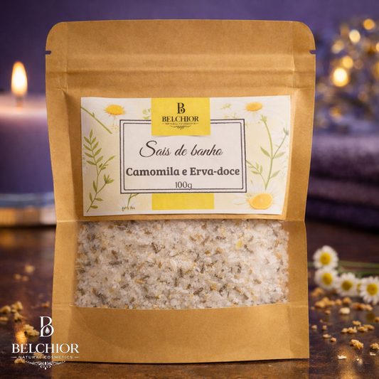 Sais de Banho Camomila e Erva-doce - 100g