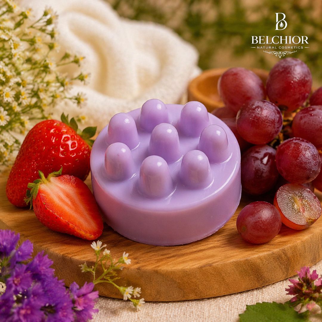 Sabonete Massageador Morango e Uva – 80g